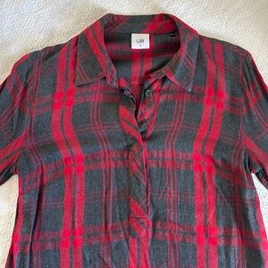Cabi red plaid Cunningham shirt #3587